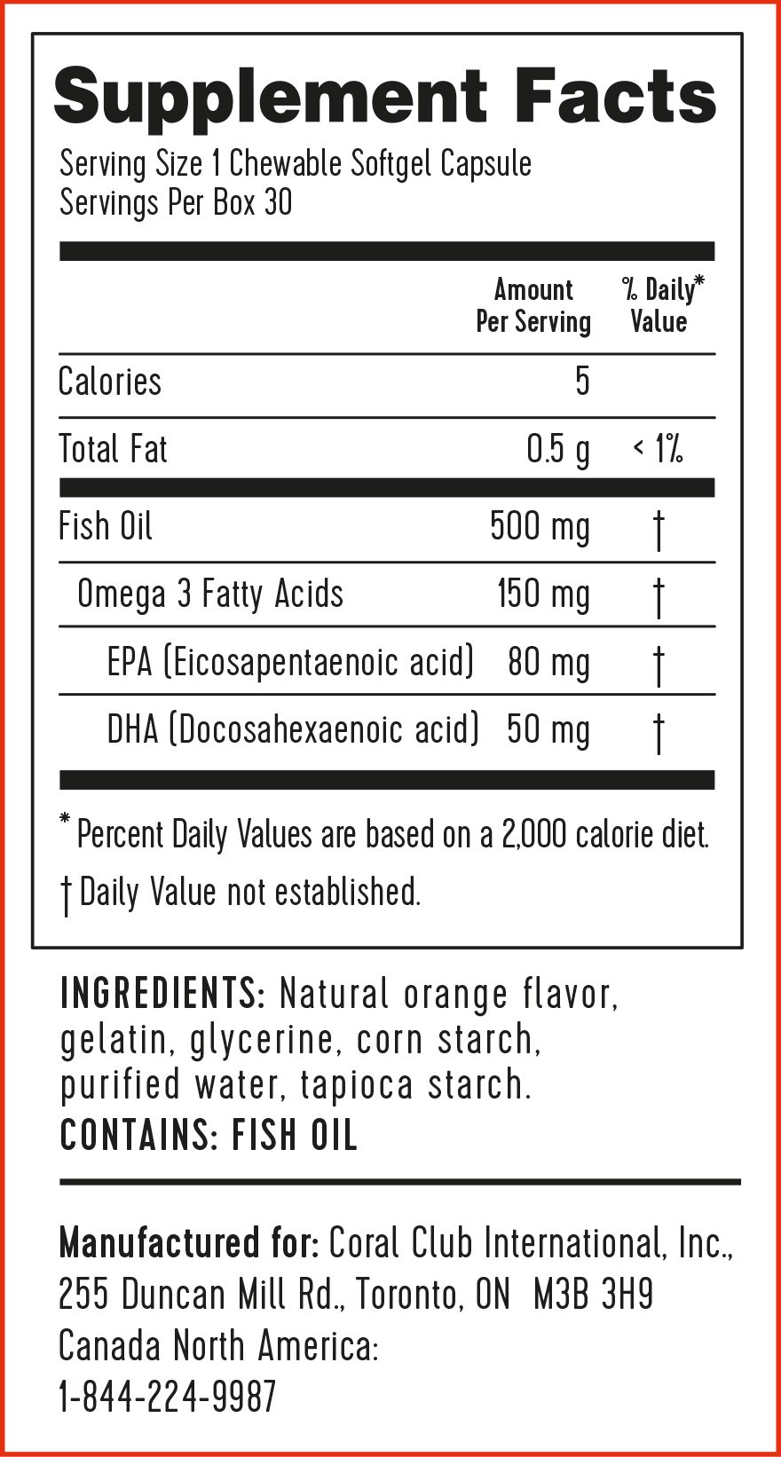 Omega 3 Oranges (30 kauwbare capsules)